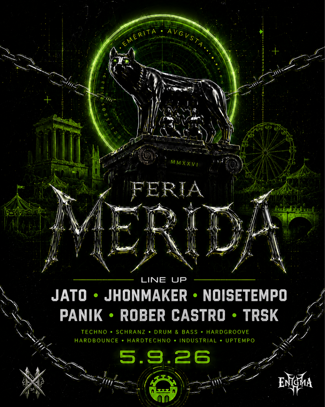 Cartel oficial del evento Feria Mérida - XTRM HARD